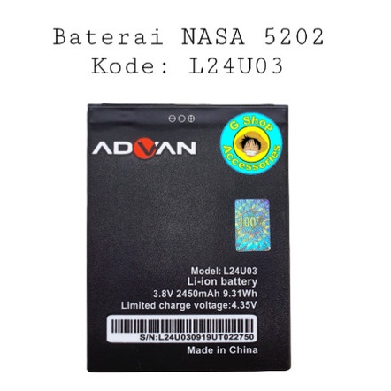 Baterai Batre Original Advan Nasa 5202 Advan L24U03 Battery