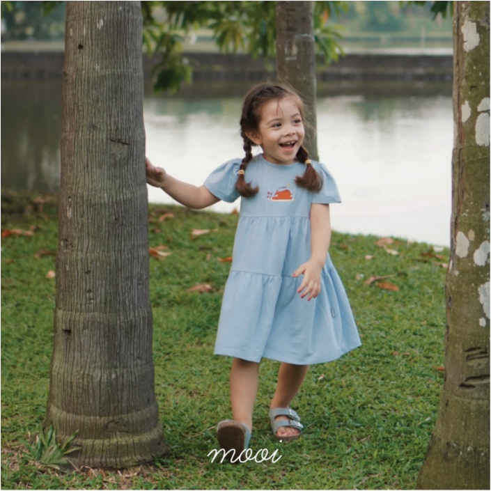 Mooi Dress Anak Perempuan Ruffle Layer Dress LUNA 1-6 Tahun CBKS