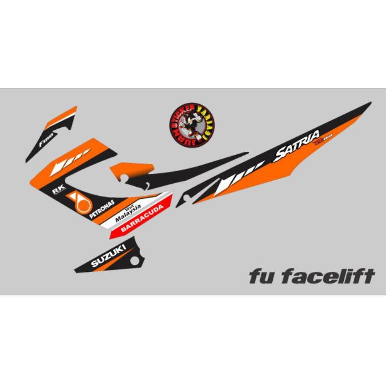 STRIPING SATRIA FU 150 FACELIFT STIKER FU NEW 2013 2014 2015 VARIASI PETRONAS (ART. 9)