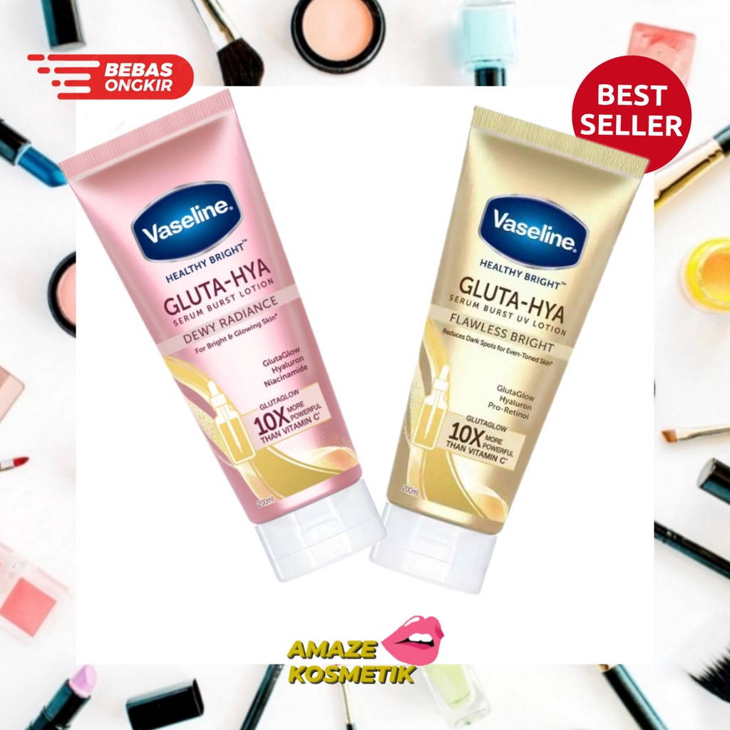 Vaseline Gluta Hya Flawless Bright 200ml BPOM - Amaze_Kosmetik