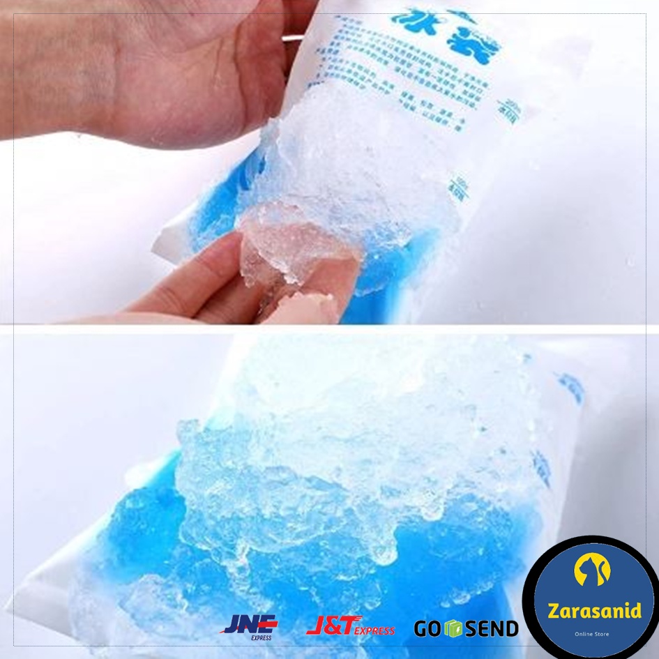 Ice Gel Pack 200ml Kantong Cooler Bag Pendingin Air Es Batu Cool Jelly Praktis untuk traveling