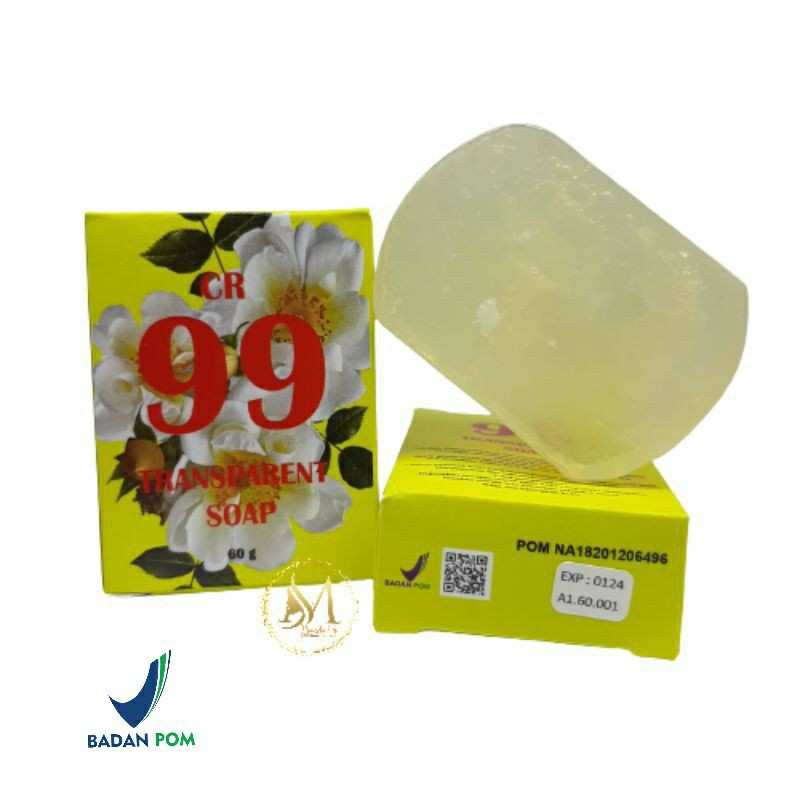 3.pcs | Cr 99 Transparent Soap | Sabun Batang CR 99 60gr BPOM ORI