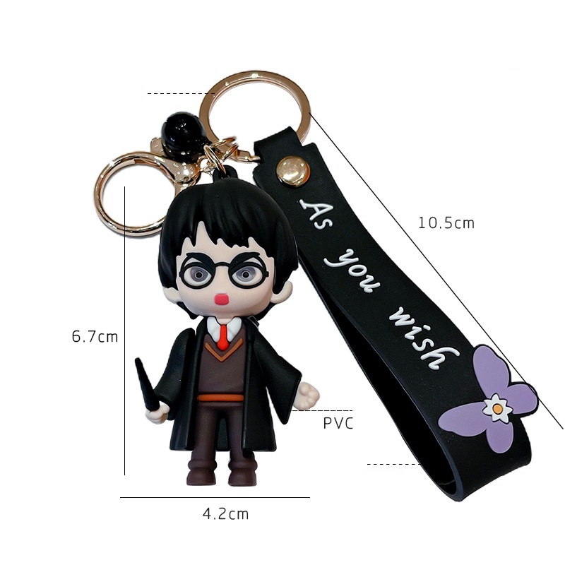 Gantungan Kunci Bentuk Anime Harry Potter Harley Hermione Bahan Pvc