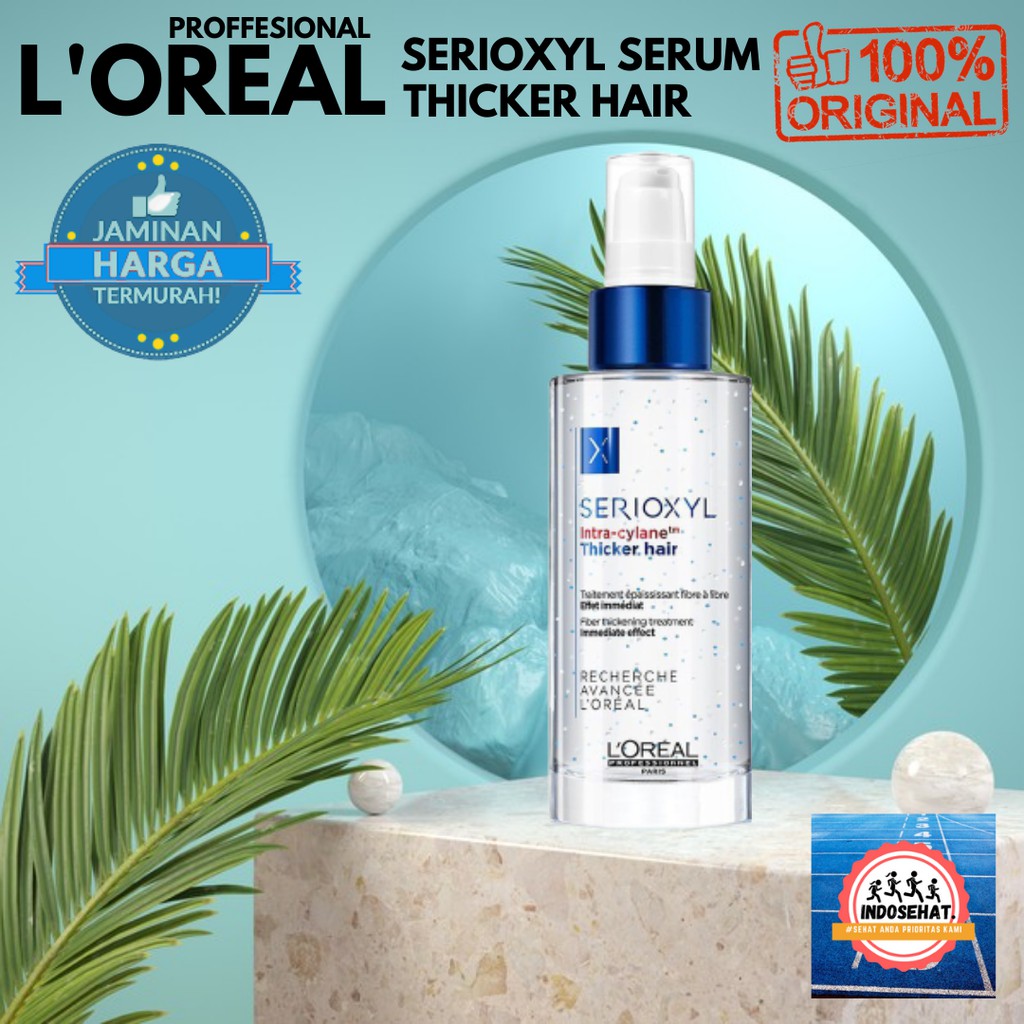 LOREAL Serioxyl Thicker Hair Day Serum - Serum Vitamin Penumbuh Perawatan Rambut Rontok Tipis 90 ml