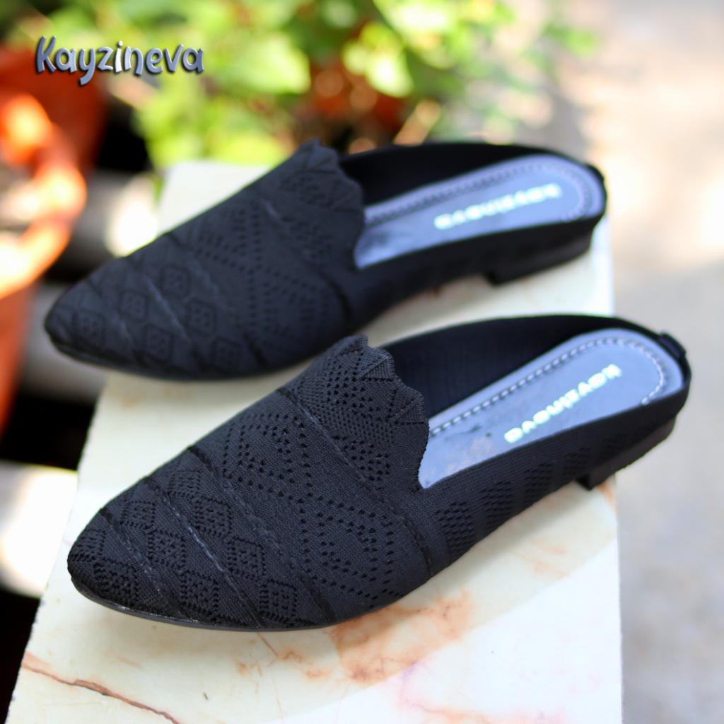 KAYZINEVA Sepatu Flat Wanita Safari Rajut  (HY45)