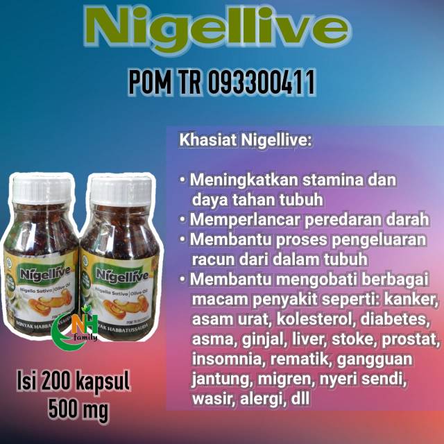 Nigellive (Habbatussauda + minyak zaitun)
