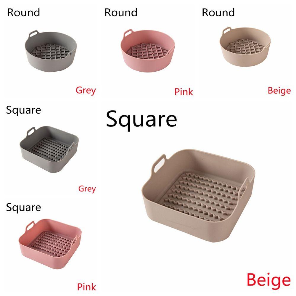 Solighter Air Fryer Silicone Pot Alat Masak Pizza Piring Roti Fried Chicken Grill Pot Tray Baking Basket