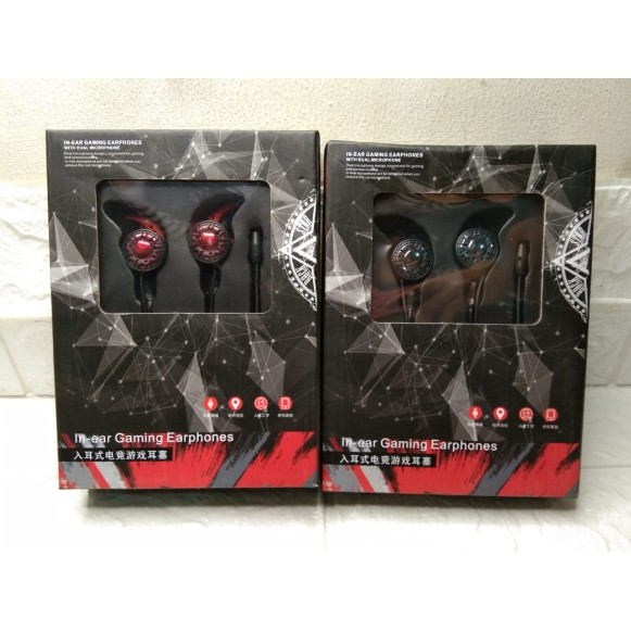 IN-EAR GAMING EARPHONE WITH DUAL MICROPHONE