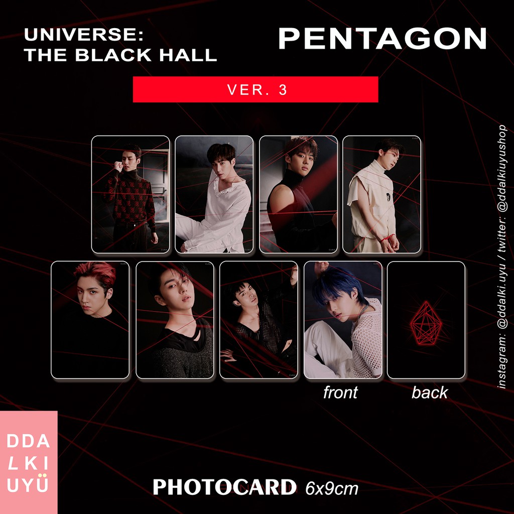 PENTAGON - photocard [UNIVERSE: THE BLACK HALL] ver. 3