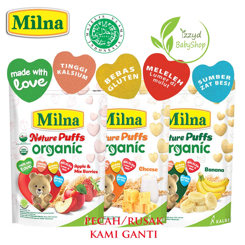 Milna bubur reguler tim, wgain, goodmil 6+ 8+ 9+ 12+ mpasi bayi bubur organik organic