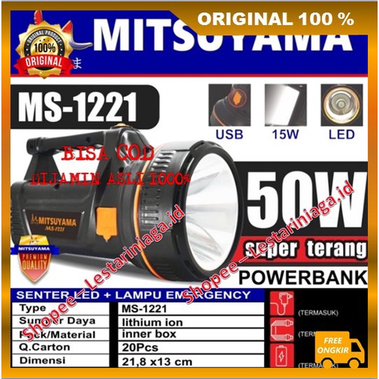 Lampu Senter Led Lampu Emergency 2 in 1 ORIGINAL