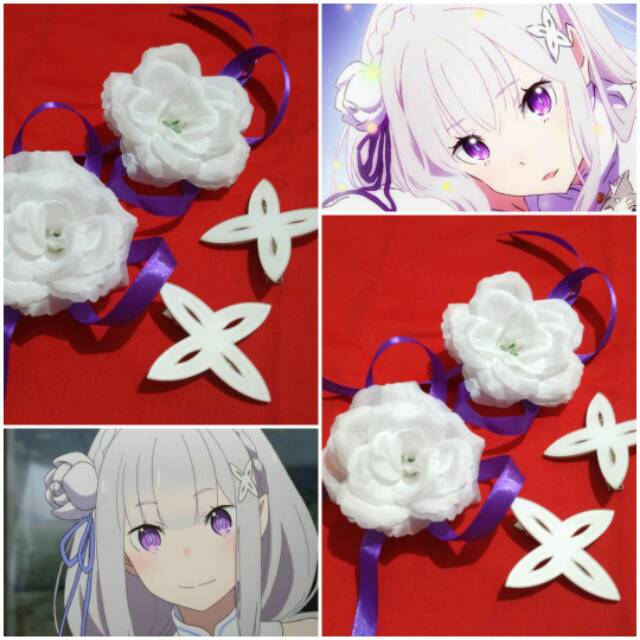 Jepit rambut Emilia Cosplay