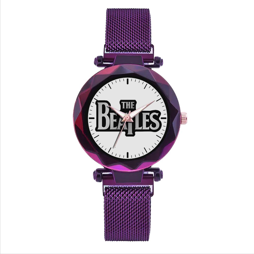 Jam Tangan Wanita Custom - THE BEATLES Free Box &amp; Batre Cadangan