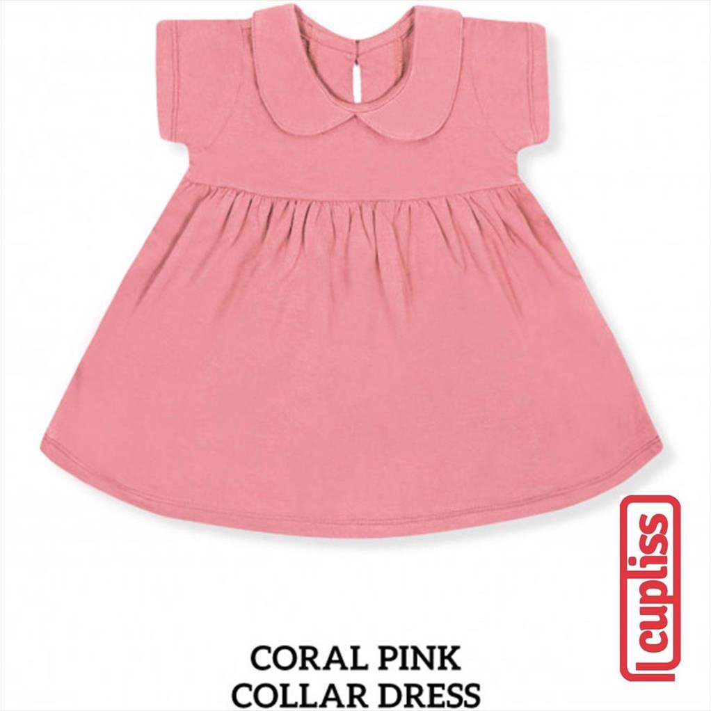 Little Palmerhaus Collar Dress Warna Coral Pink