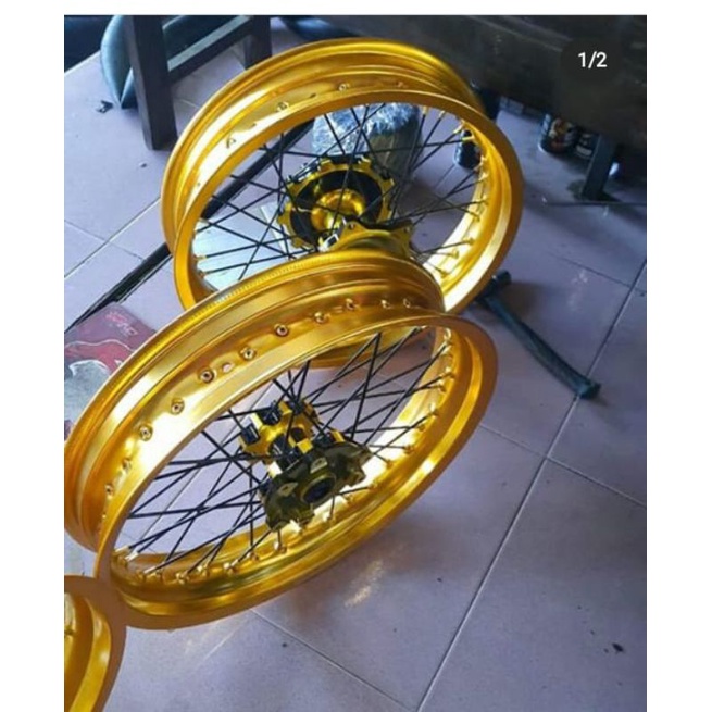 PNP CRF VELG SUPERMOTO 150 UKURAN 300 350 VELG SPRINT XD