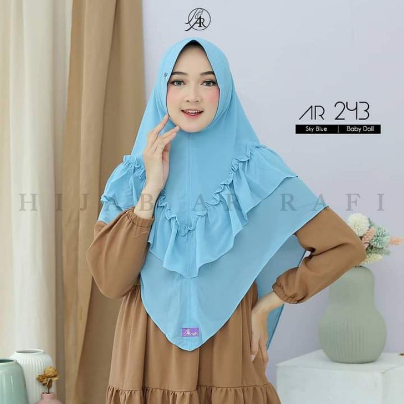 Jilbab Hijab Kerudung Bergo Khimar Instant Jumbo terbaru 2021 kode Ar 243 by Arrafi Elzatta Rabbbani