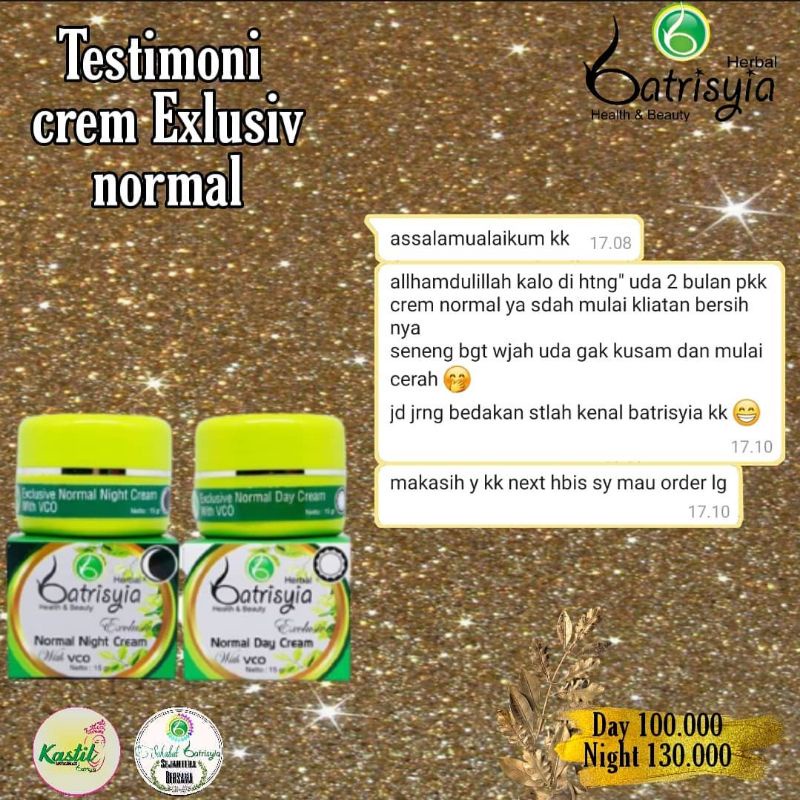 Batrisyia Exclusive normal cream/ Cream normal batrisyia herbal