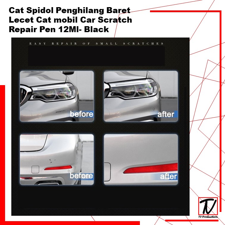 Cat Spidol Penghilang Baret Lecet Cat Mobil Car Scratch Repair Pen 12ml  - Black