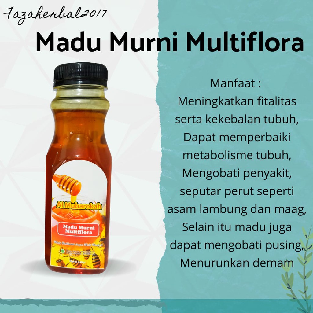 Madu Murni Asli 100%Madu Organik al mubarokah