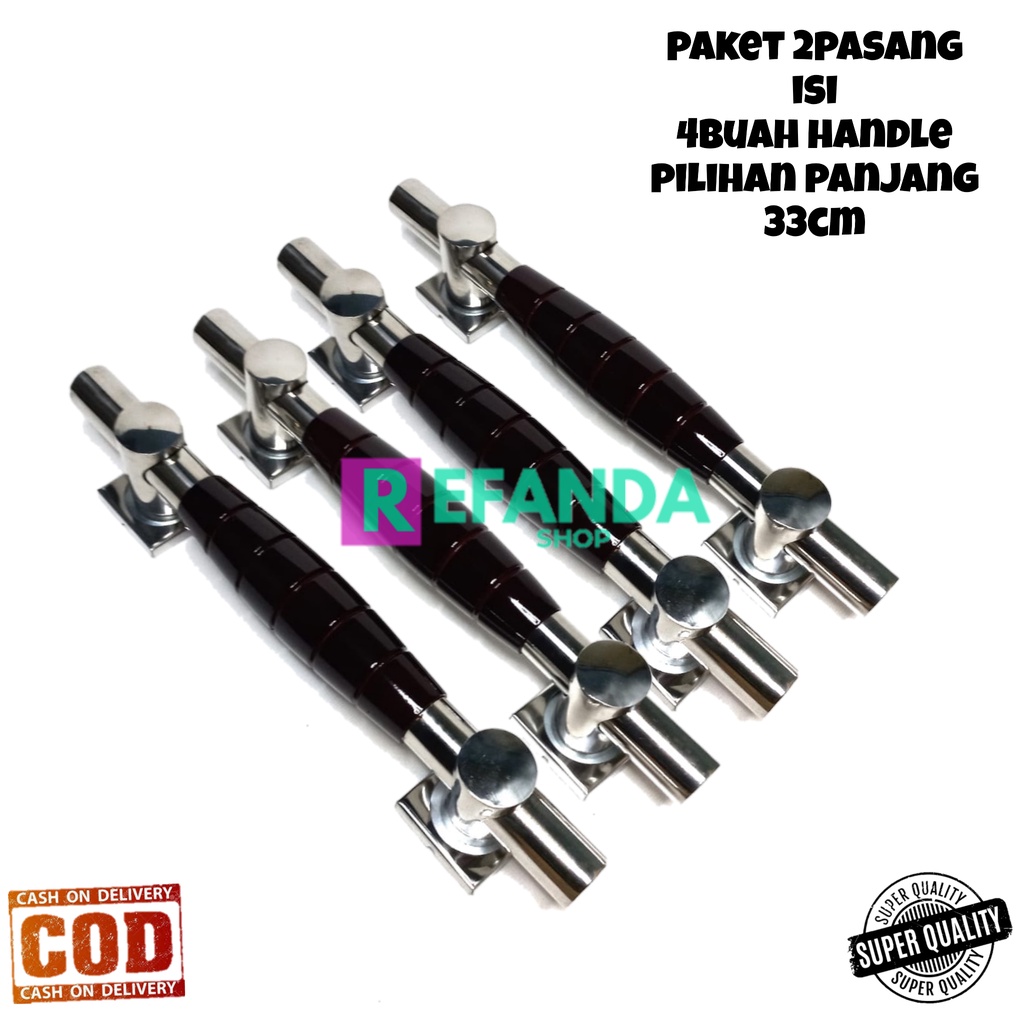 4buah gagang tarikan pegangan pull handle pintu rumah minimalis panjang 33cm untuk daun pintu 2 pint
