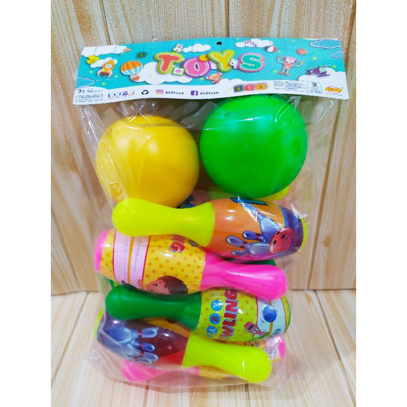 MAINAN BOLA BOLING ISI 10