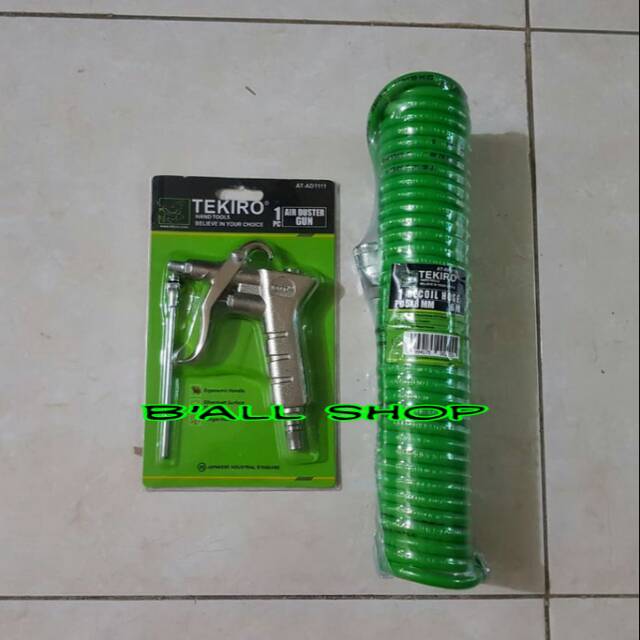 Selang Recoil 6 Meter Tekiro + Air Duster Tekiro Dalam 1 paket