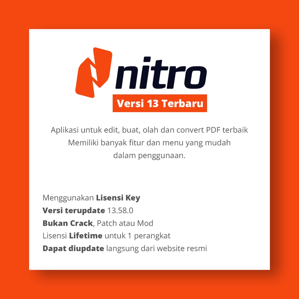 Nitro PDF Pro 13 License Lifetime - PDF Editor Terbaik