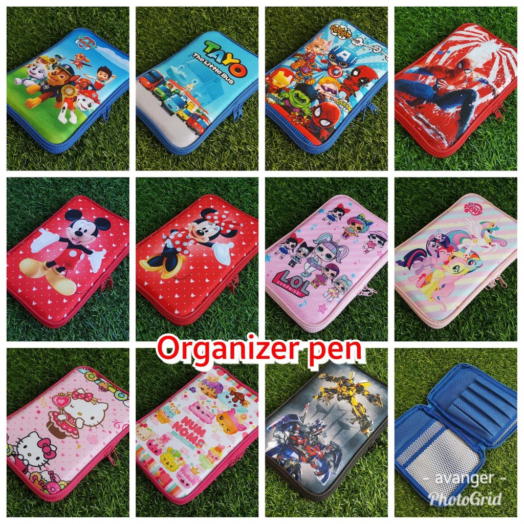 

PENCIL CASE ORGANIZER / / PENYIMPANAN PENCIL / PENCIL CASE / TAS PENSIL ANAK /TAS PENYIMPANAN PENSIL / KANTONG PENSIL / TAS PENSIL KARAKTER