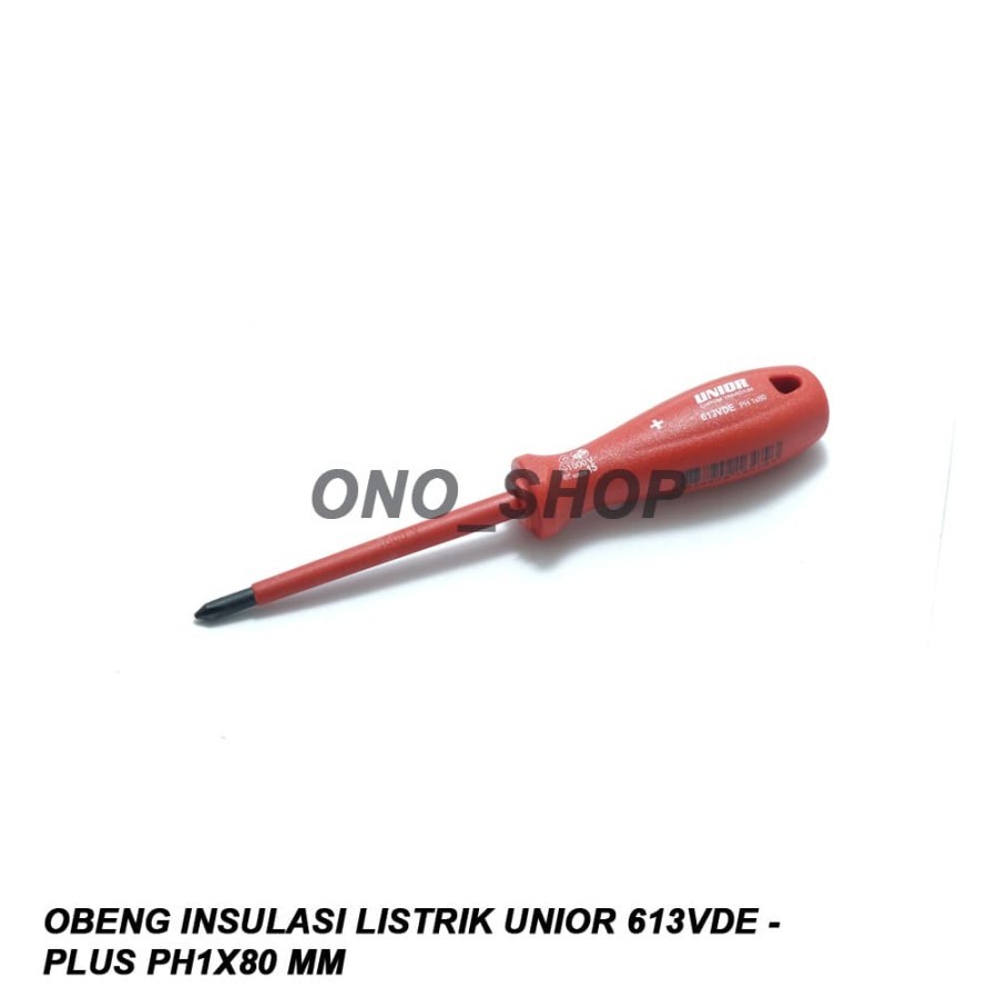 UNIOR 613VDE - Plus PH1x80 mm - Obeng Insulasi Listrik