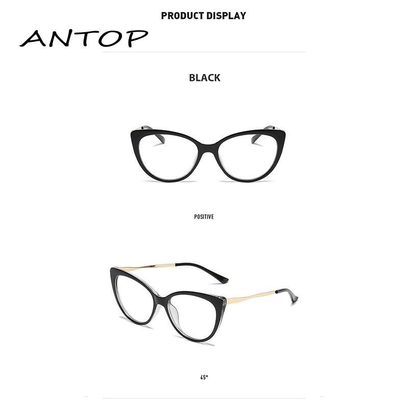 Kacamata Photocromic Kacamata Cat Eye Anti Radiasi Bahan Metal Untuk Wanita Gaya Retro ANTOP