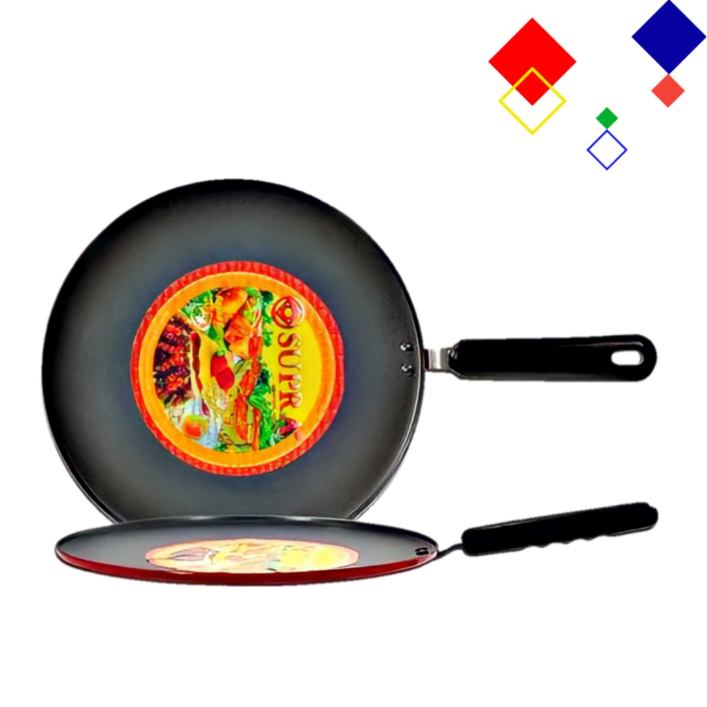 Alat Panggang Round Grill Pan SUPRA 30 Cm Teflon Pemanggang Sosis Ayam Daging Tanpa Arang