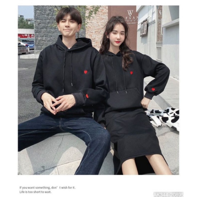 Hoodie Love (S - 6XL) Jaket Jumper Cute BIGSIZE Couple OVERSIZE Match For Boyfriend Girlfriend Mom Dad Anniversary Korean Harajuku Style