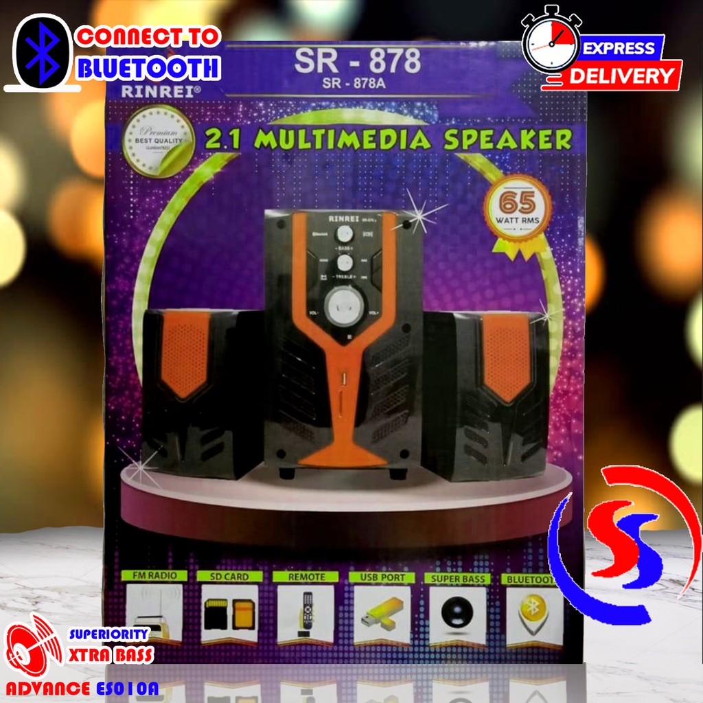 SPEAKER MULTIMEDIA BLUETOOTH RINREI 878A GARANSI RESMI