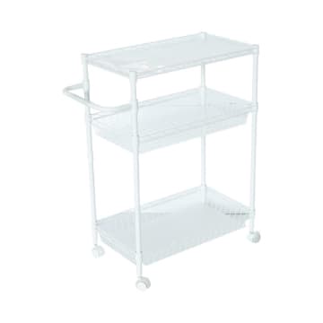 Troli Makanan, Troli Dapur, Troli Penyajian Makanan, Warna Putih