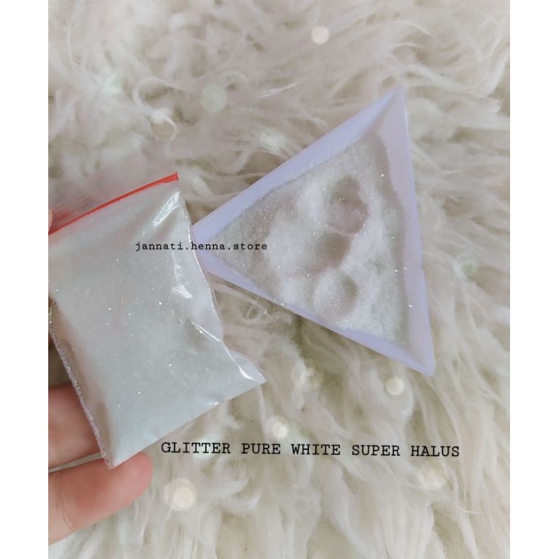 GLITTER HENNA GLITTER PURE WHITE GLITTER SUPER HALUS GLITTER MURAH