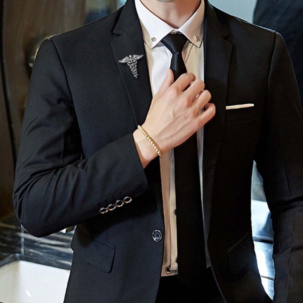 NEEDWAY Needway Bros Pin Fashion Hadiah Untuk Pria Ular Lencana Logam Sayap Malaikat Perhiasan