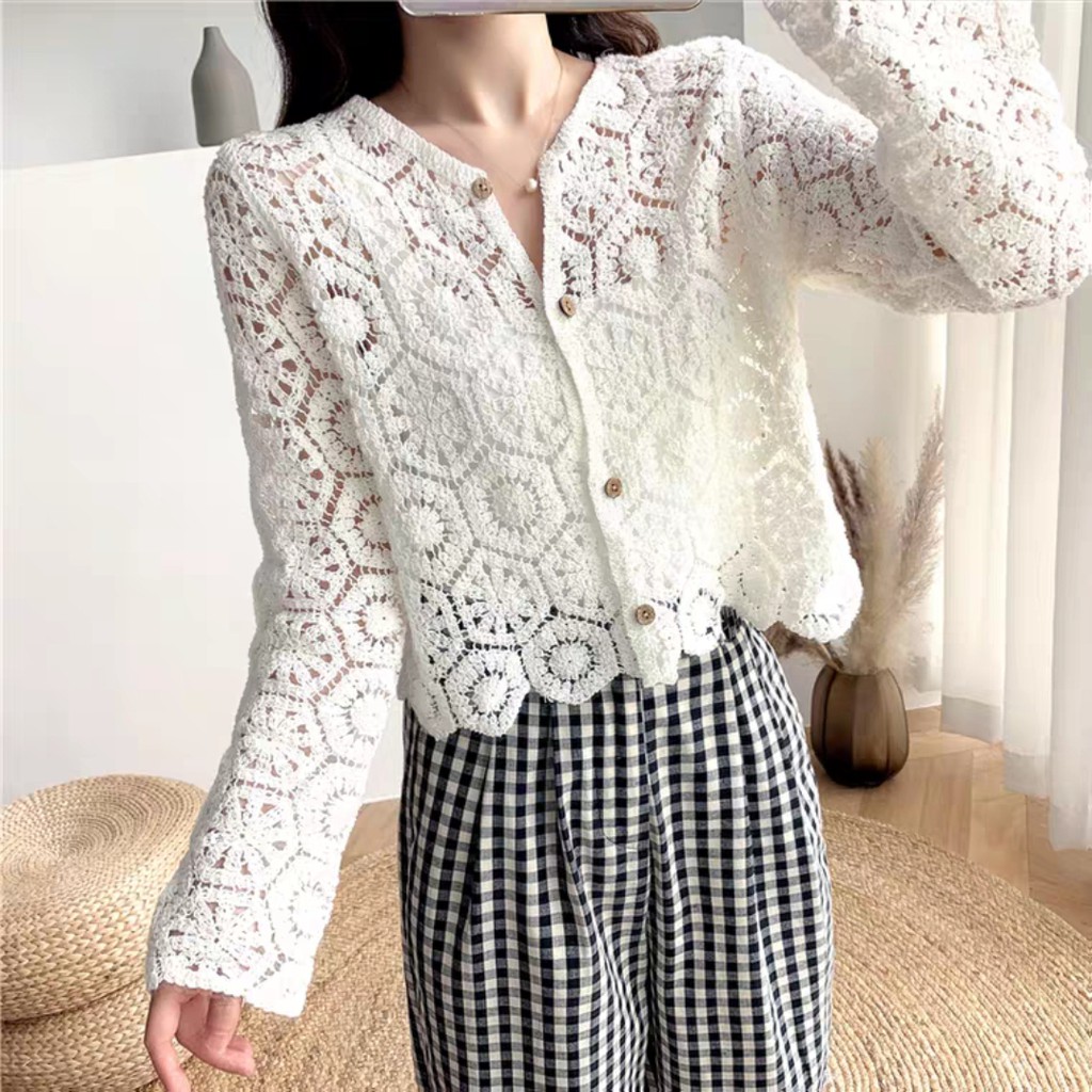 Hexagon Crochet Cardigan 39110 3M-6