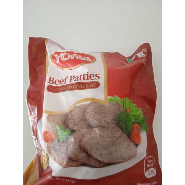 

Yona Beef Patties 500gr isi 10