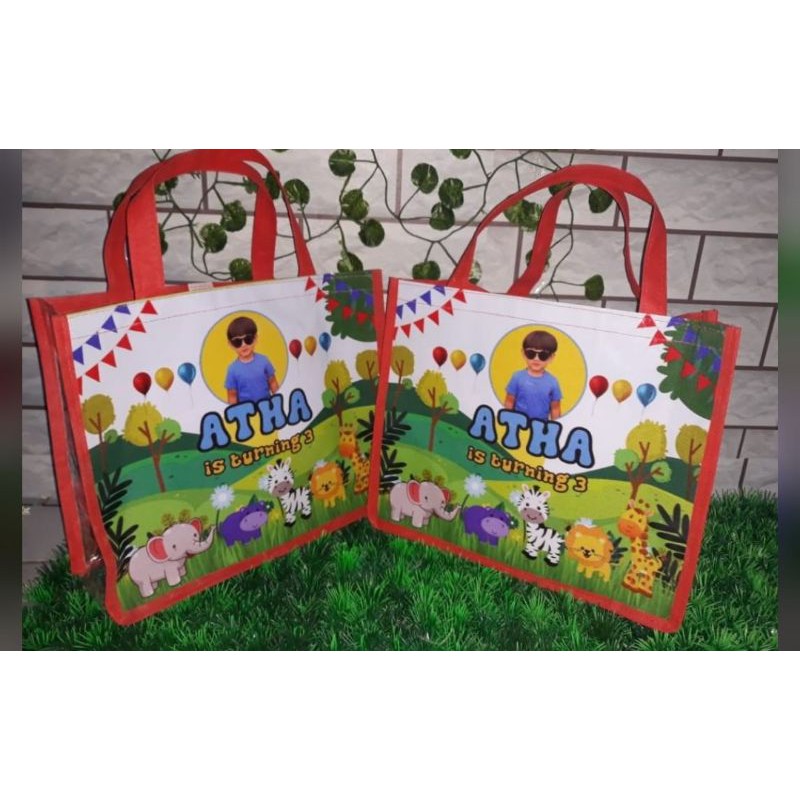 

Tas ultah mika custom kartun animal