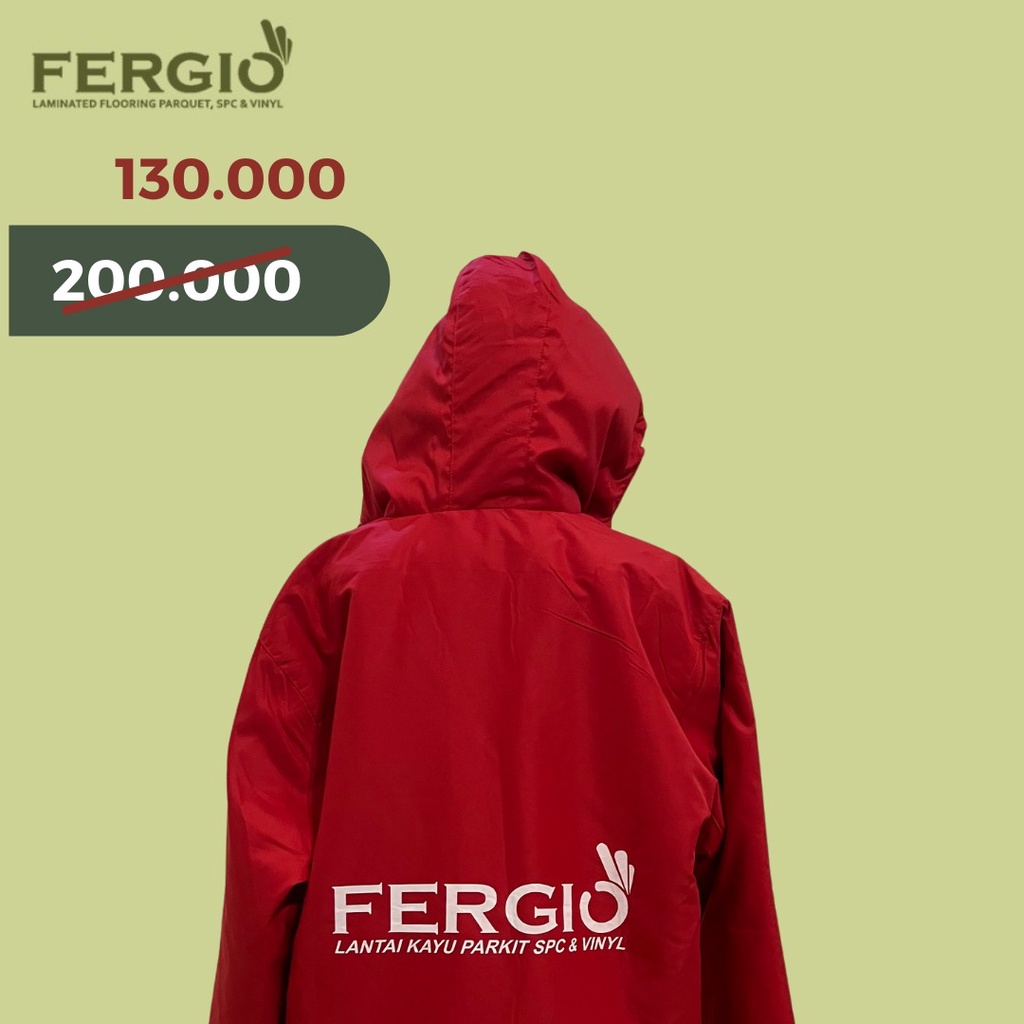 FERGIO - Jaket Parasut Pria Dewasa | Hoodie Waterproof