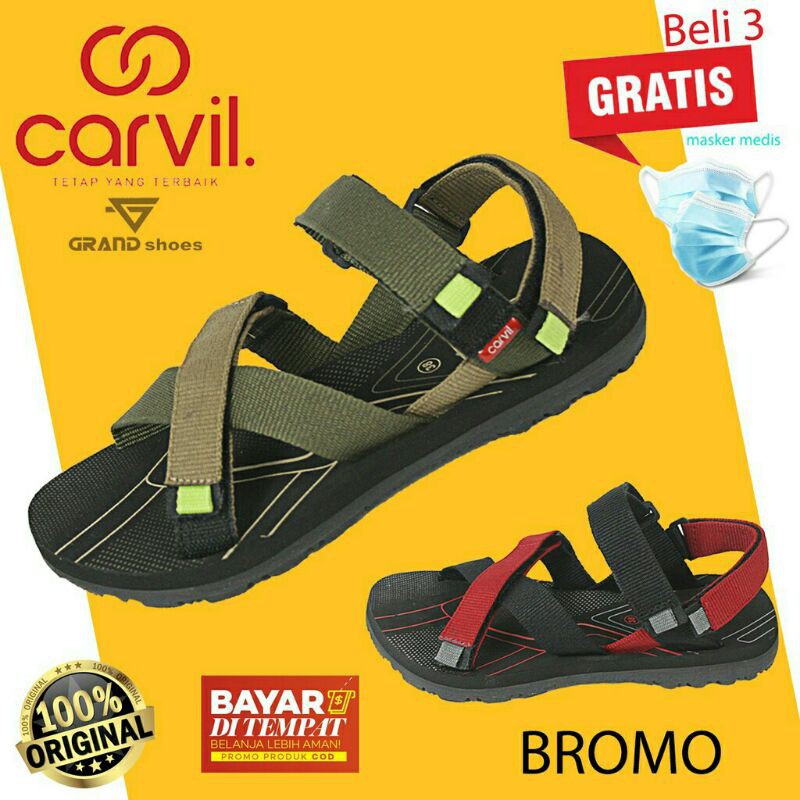 MURAH..SANDAL CARVIL GUNUNG BROMO-GM ORIGINAL-SANDAL CARVIL ORIGINAL MURAH
