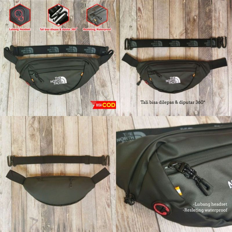 Tas Selempang Pria AREI Waterproof WaistBag Pria Wanita Anti Air Anti Sobek Premium Murah