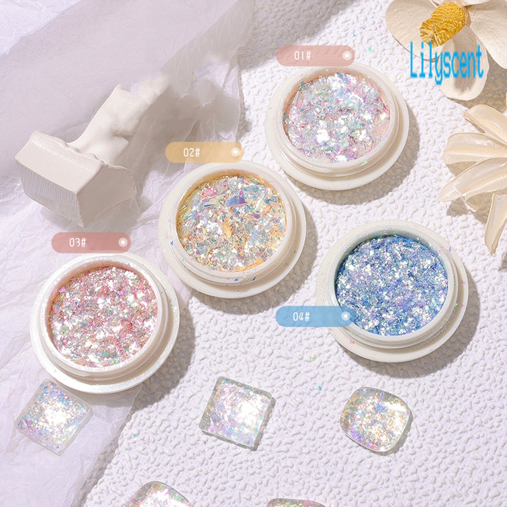 Lily Payet Glitter Portable Warna-Warni Untuk Nail Art