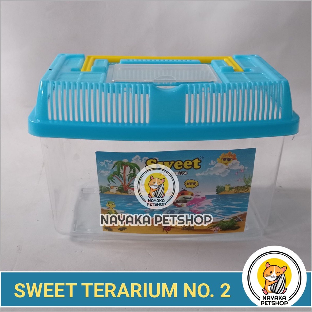 Sweet Terarium No. 2 Kandang Aquarium Mini Ikan Hias Hamster Reptil Kura Kura