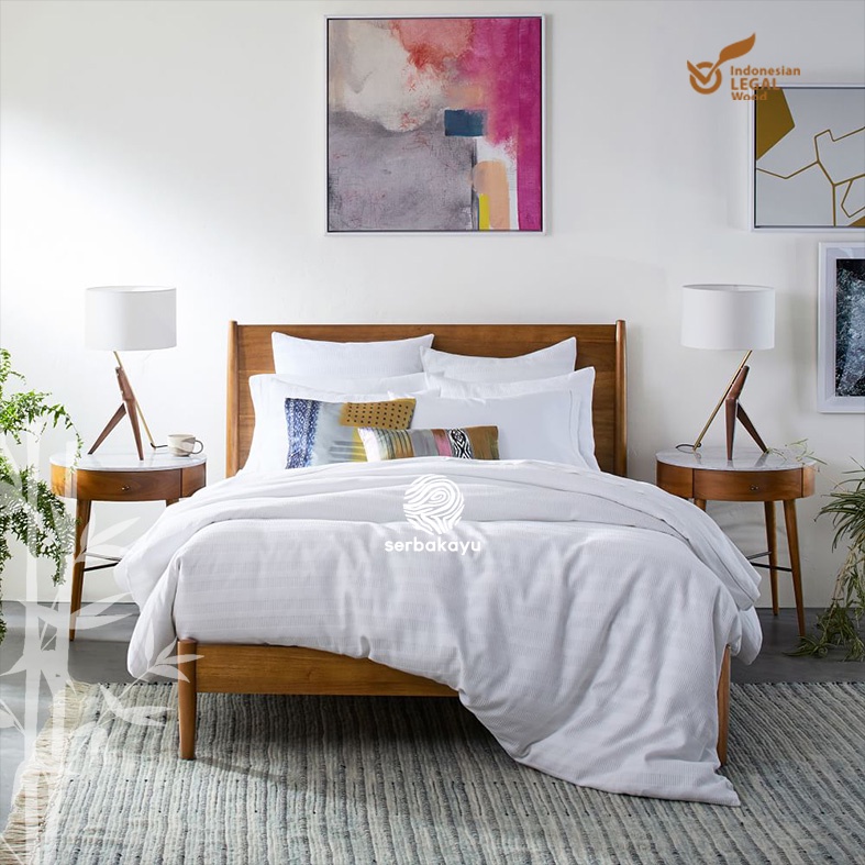 Dipan Minimalis Ranjang Kayu Jati Solid jepara Modern Minimalis