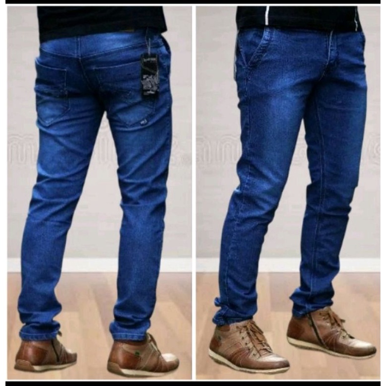 celana jeans TERLARIS panjang skinny semi slimfit fifteen cowo/cowok/pria murah dan grosir