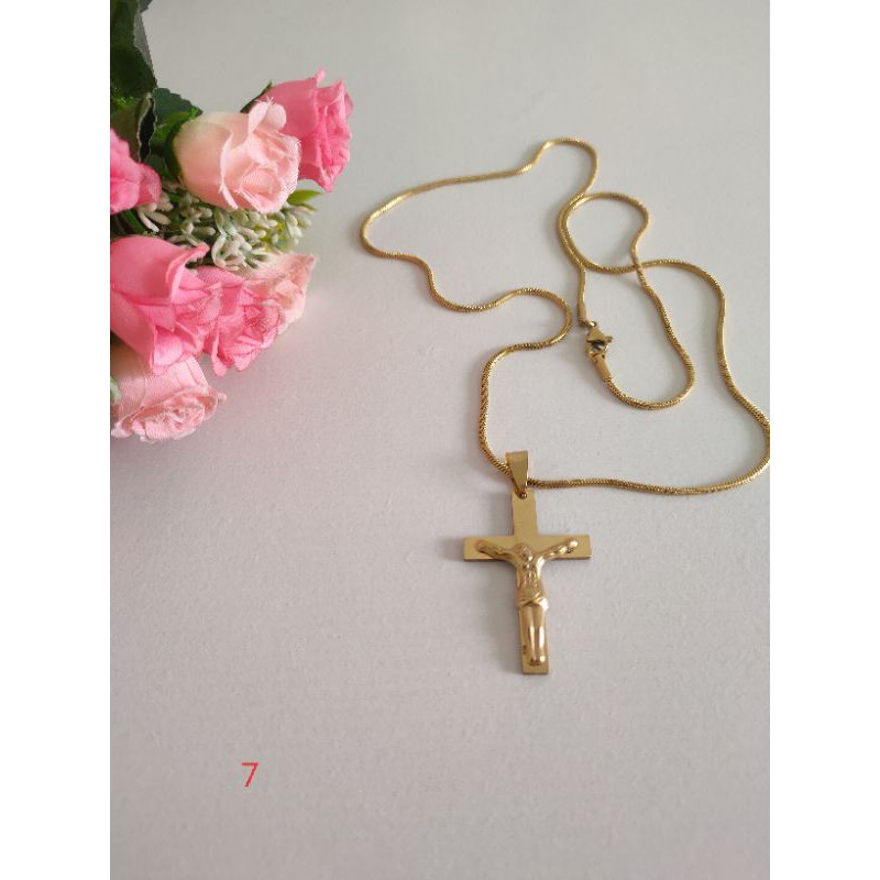 Kalung Salib Yesus Import Kalung Rohani Pria Wanita