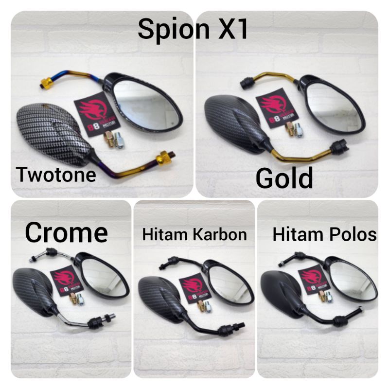 Spion X1 Yamaha 125Z - Nmax - Aerox - Lexi - FIZ R - Jupiter Z MX - Mio - Nouvo  plus Drat Honda Beat Vario Scoopy Supra