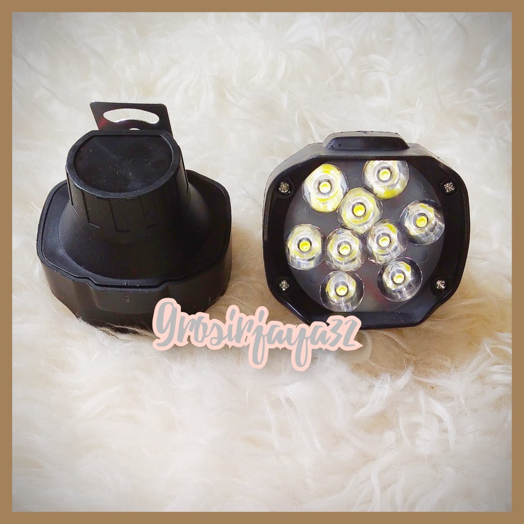 Lampu Tembak Sorot LED Spion Motor Cree 6 + 3 Mata 9 Titik 10 Watt 10W T9C 10Watt