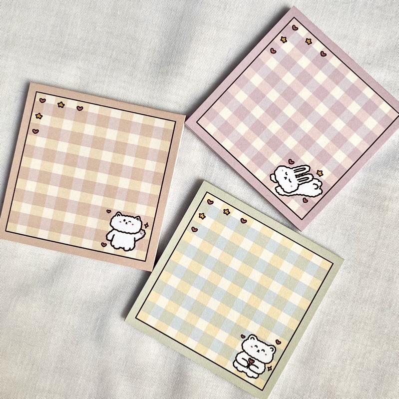 

Mi-Ki-Ku Plaid Mini Memopad